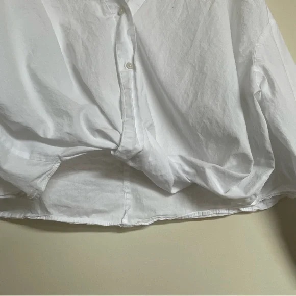 Zara Poplin Shirt With Front Knot - Picture 8 of 11